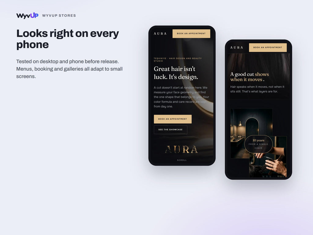 Hair Salon Website Template | Beauty & Lash Studio Site | Lovable AI Editable React Template | Booking Ready