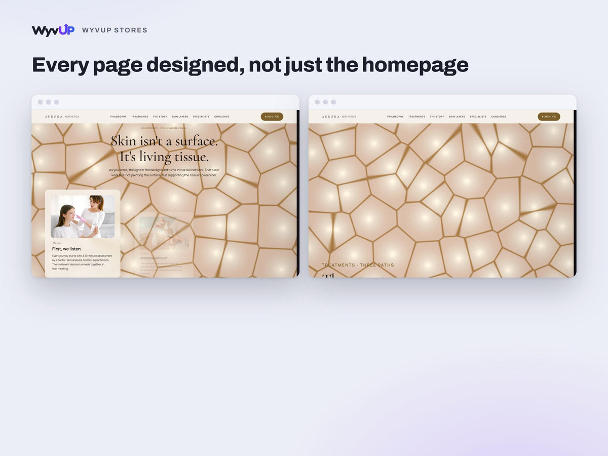 Aesthetic Clinic Website Template | Med Spa & Skin Care Site | AI Editable HTML Template | Treatment Pages