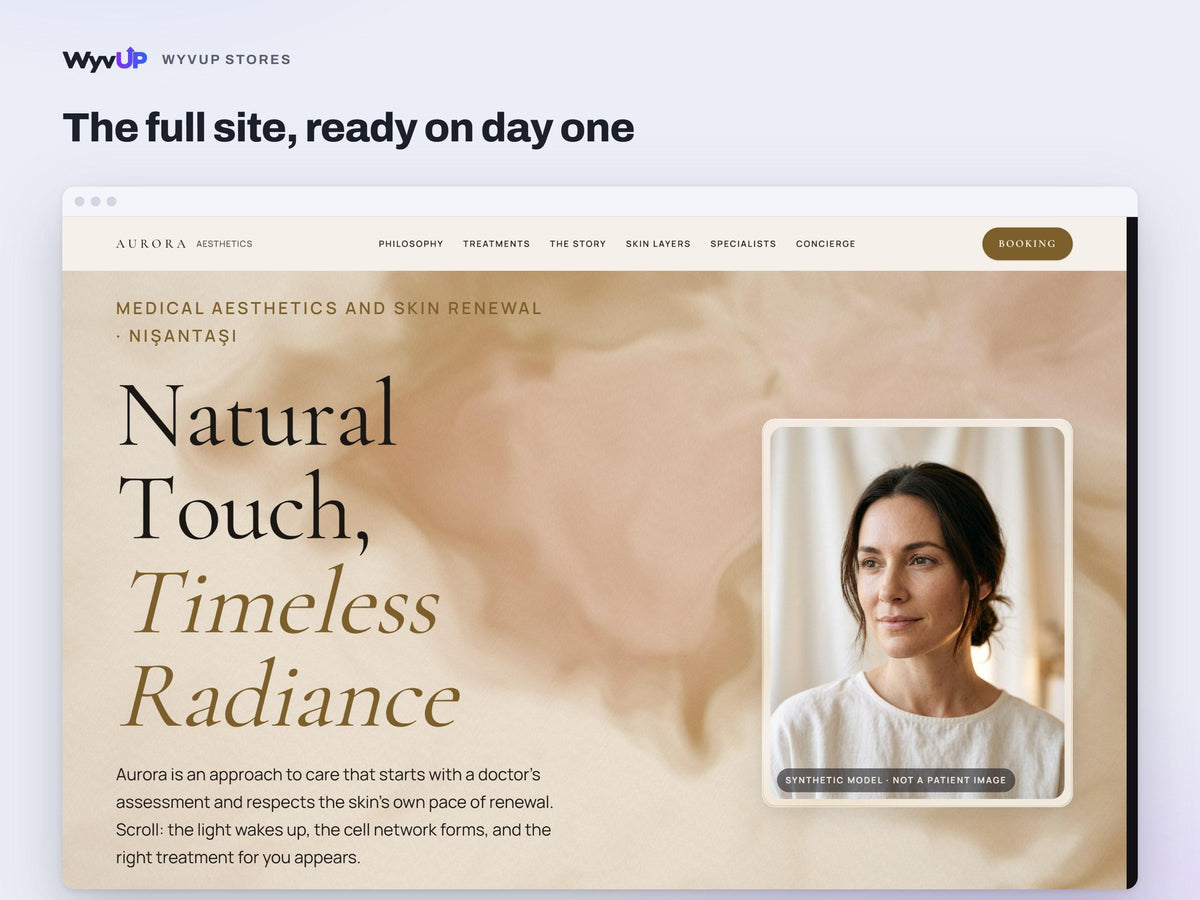 Aesthetic Clinic Website Template | Med Spa & Skin Care Site | AI Editable HTML Template | Treatment Pages