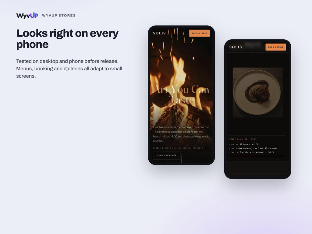 Restaurant Website Template | Fine Dining & Chef Site | Lovable AI Editable React Template | Menu and Reservations