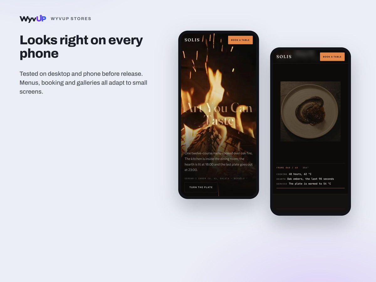 Restaurant Website Template | Fine Dining & Chef Site | Lovable AI Editable React Template | Menu and Reservations
