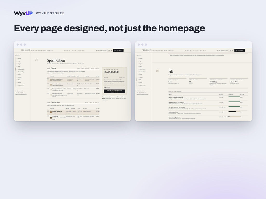 Luxury Villa Website Template | Real Estate Development & Marina Site | Lovable AI Editable React Template | Plot Plans