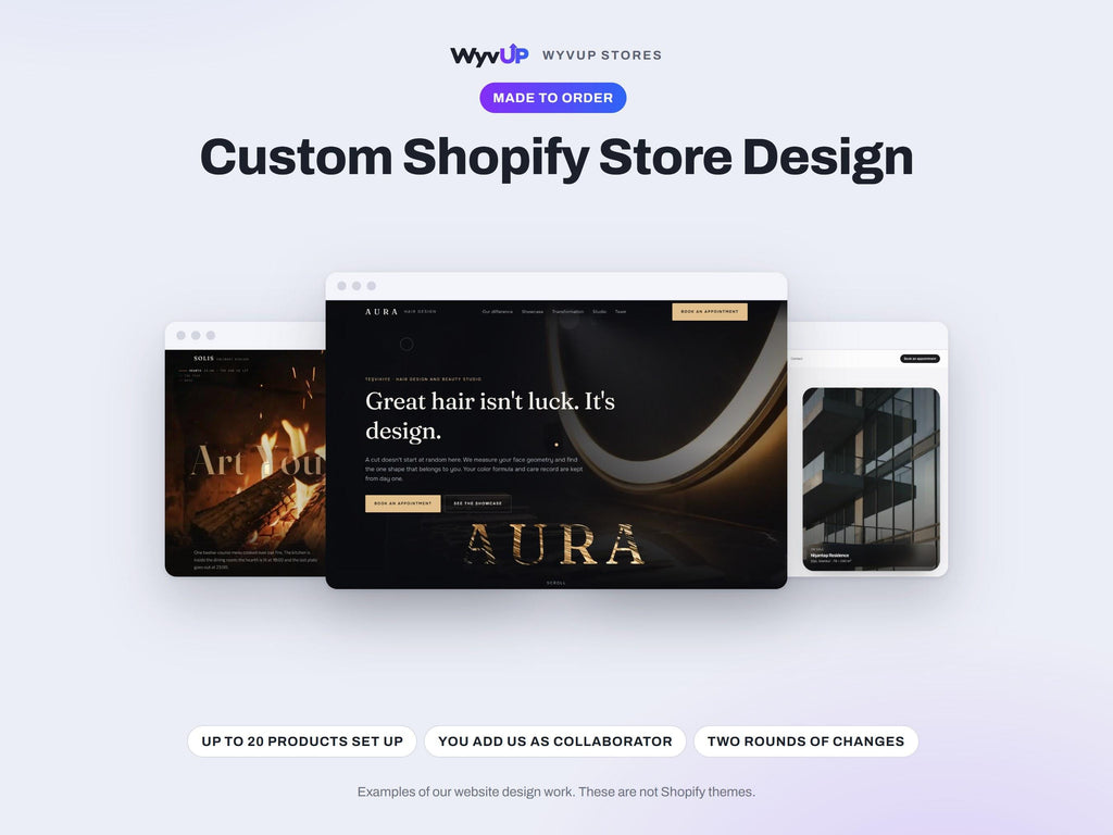 Custom Shopify Store Design | Made-to-Order Homepage & Product Page Design, Installed in Your Store
