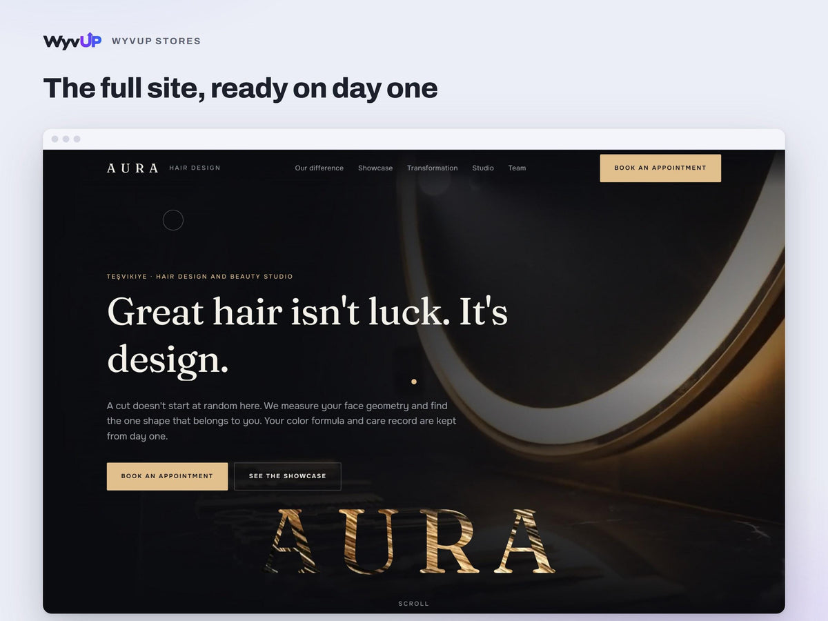 Hair Salon Website Template | Beauty & Lash Studio Site | Lovable AI Editable React Template | Booking Ready