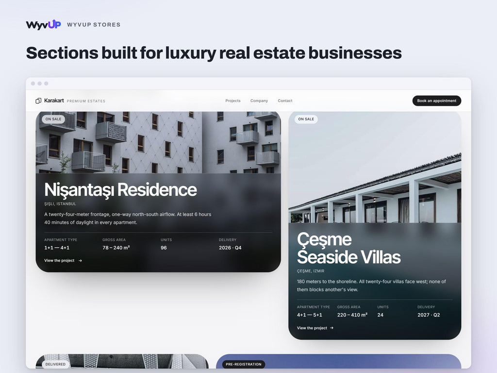 Luxury Real Estate Website Template | Realtor & Property Developer Site | Lovable AI Editable React Template | Listings Showcase