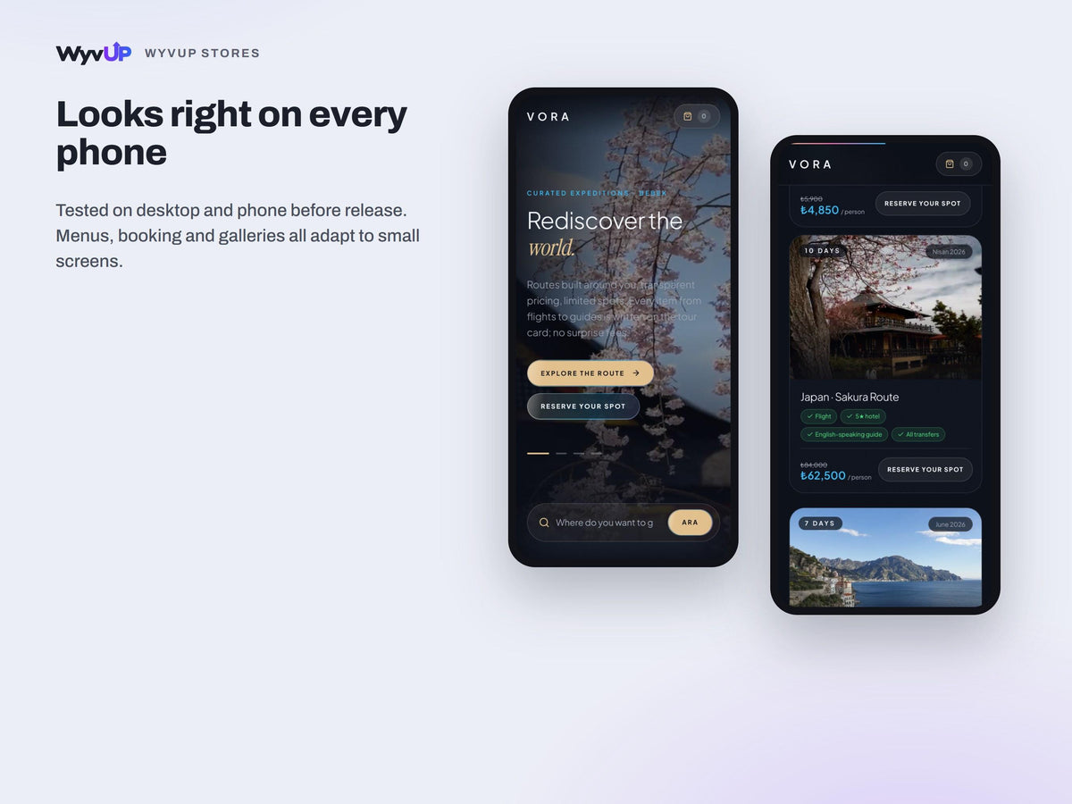 Travel Agency Website Template | Tour Operator & Trip Booking Site | Lovable AI Editable React Template | Booking Drawer