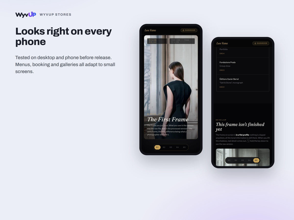Cinematographer Portfolio Website Template | Filmmaker & Director Site | Lovable AI Editable React Template | Cinematic